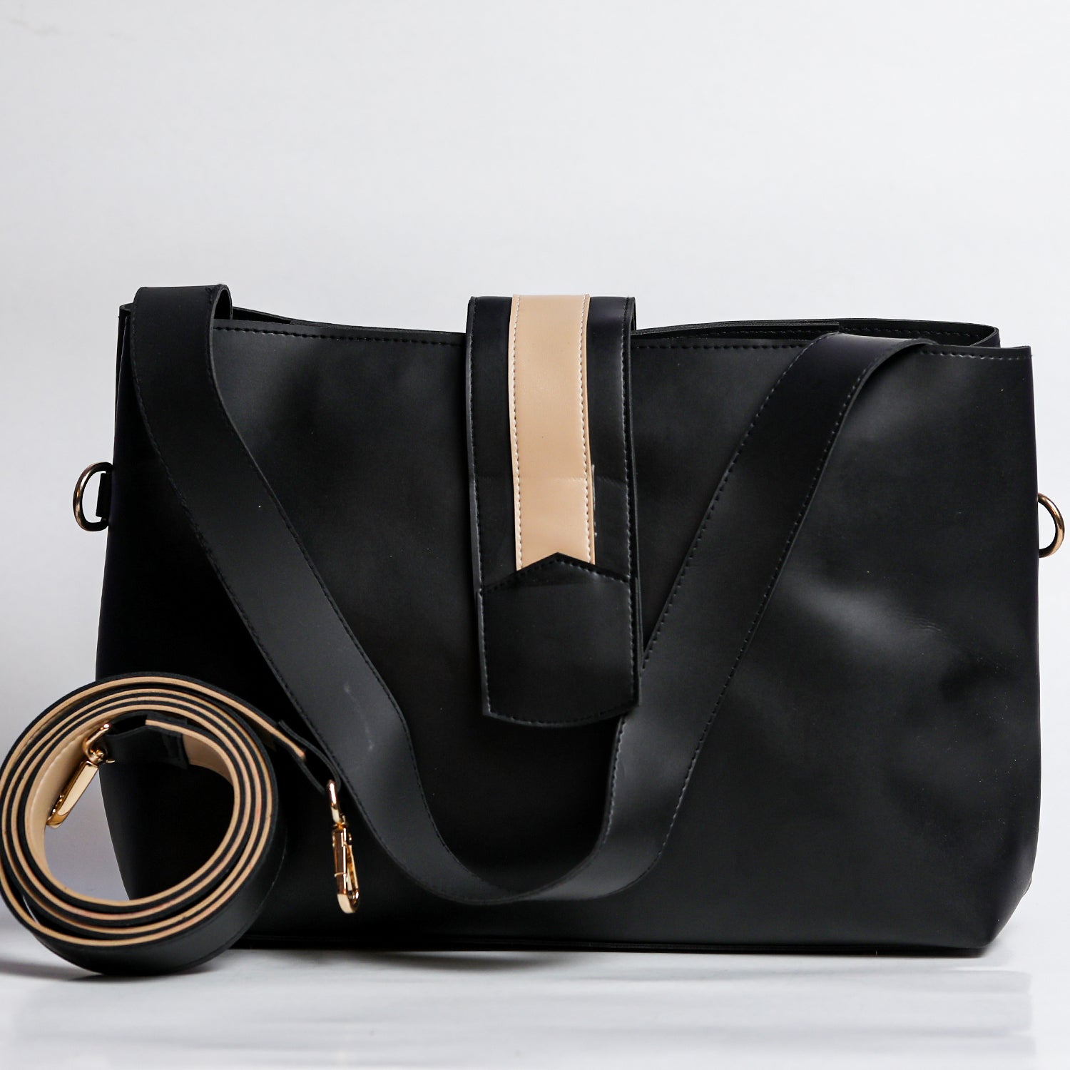 VYBE Shoulder Front Strap Mini Bag Black