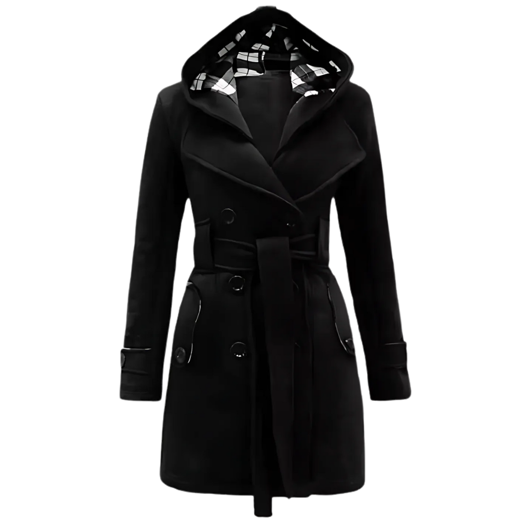 WOMEN LONG COAT BLACK Emerce.pk