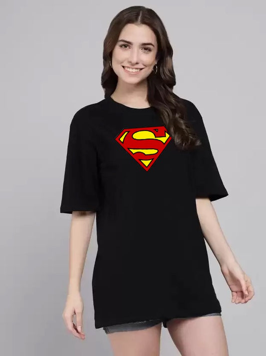 SUPERMAN PRINTED TEE SHIRT - BLACK