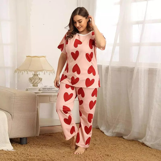RED HEART PAJAMA SUIT