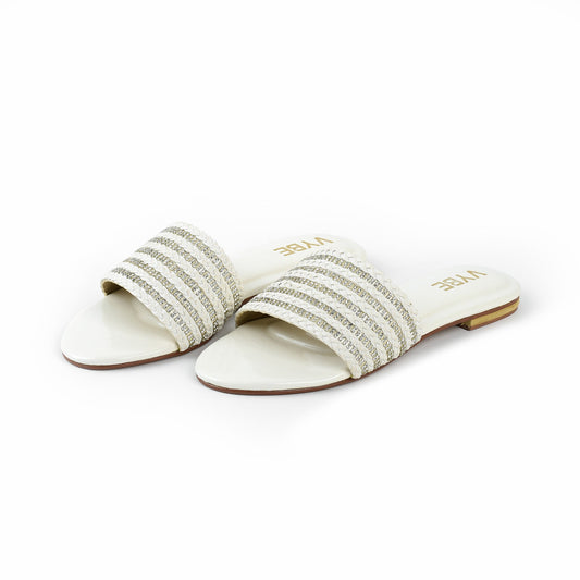 VYBE - Formal Flats - White