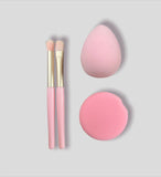 4 In 1 Blending Puff + Powder Puff + 2 Makeup Brush - EB8