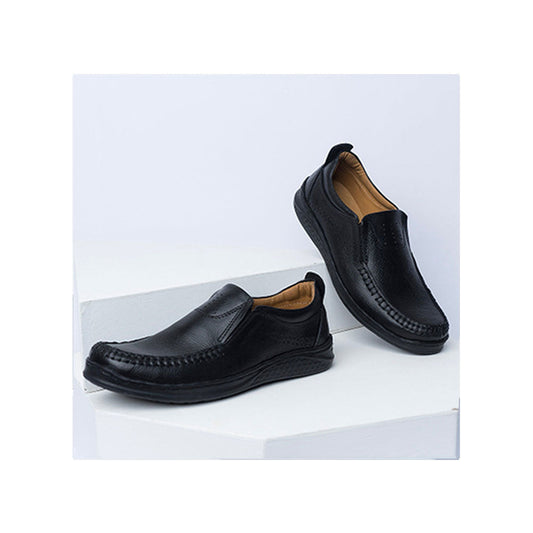 Vybe- Casual Leather Shoes- Black