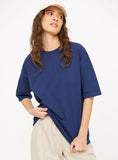 Navy Blue Drop Shoulder Tshirt
