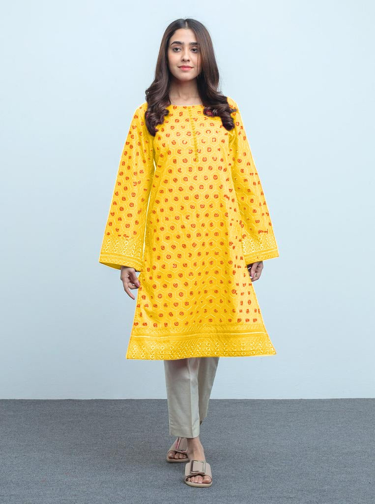 EMERCE EMBROIDERY KURTI - MUSTARD