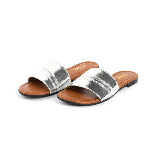 VYBE - Shiny Strap Slide - Silver