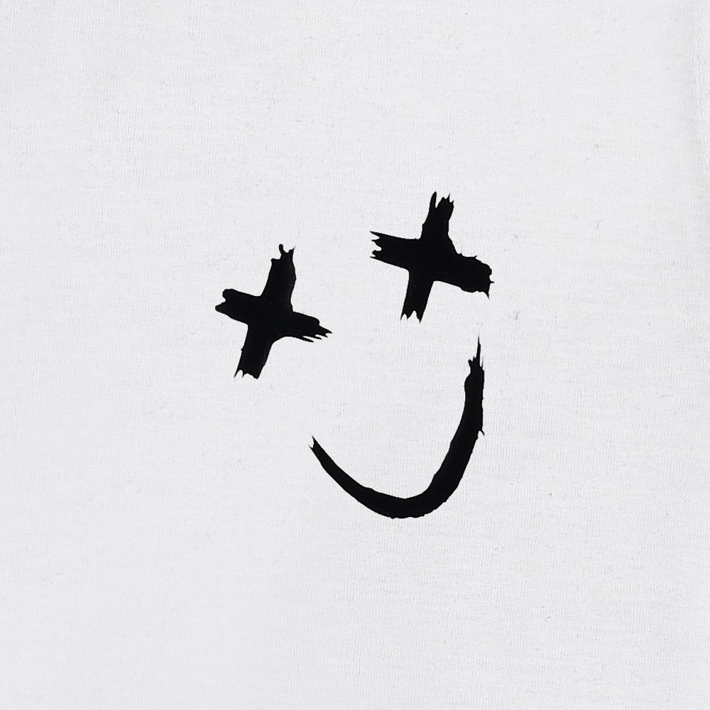 VYBE - Smiley Crew Neck Tee-White