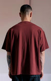 Maroon Color Drop-Shoulder T-Shirt