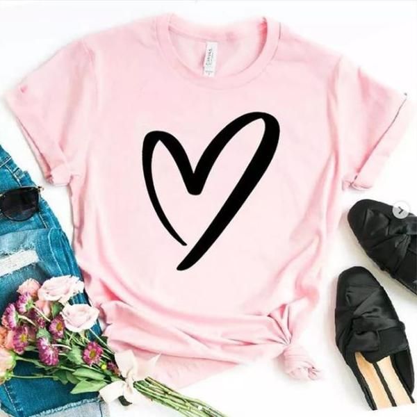 CENTRE HEART PRINTED TEE