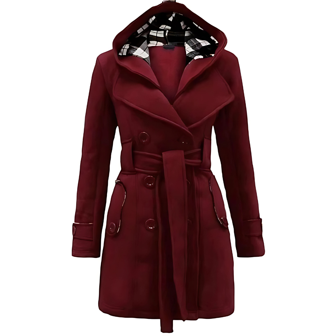 WOMEN LONG COAT - MAROON