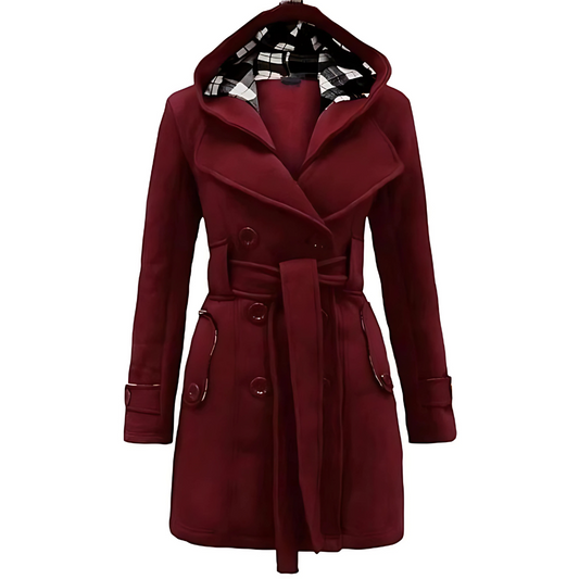 WOMEN LONG COAT - MAROON