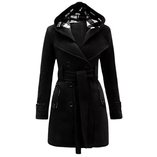 WOMEN LONG COAT - BLACK