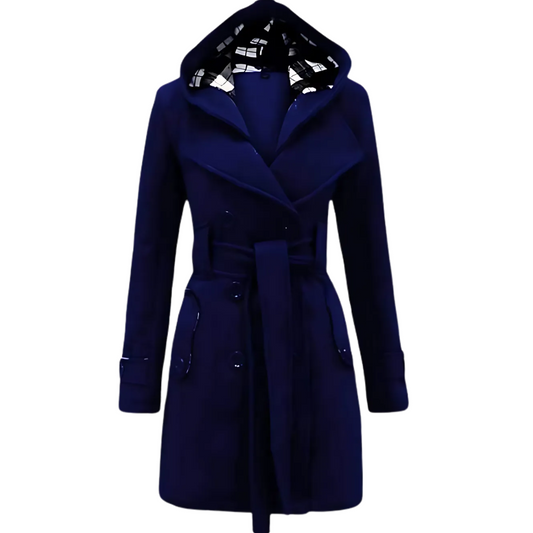 WOMEN LONG COAT - NAVYBLUE