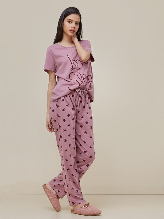 LOVE SLEEP PRINTED PJ SET