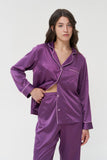 SILK NIGHT SUIT - Purple
