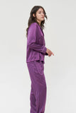 SILK NIGHT SUIT - Purple