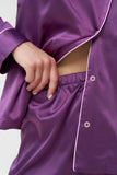 SILK NIGHT SUIT - Purple