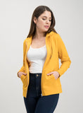 ZIPPER HOODIE - MUSTARD