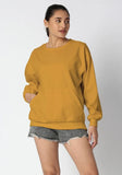 PLAIN SWEATSHIRT FOR WOMEN - Mustard