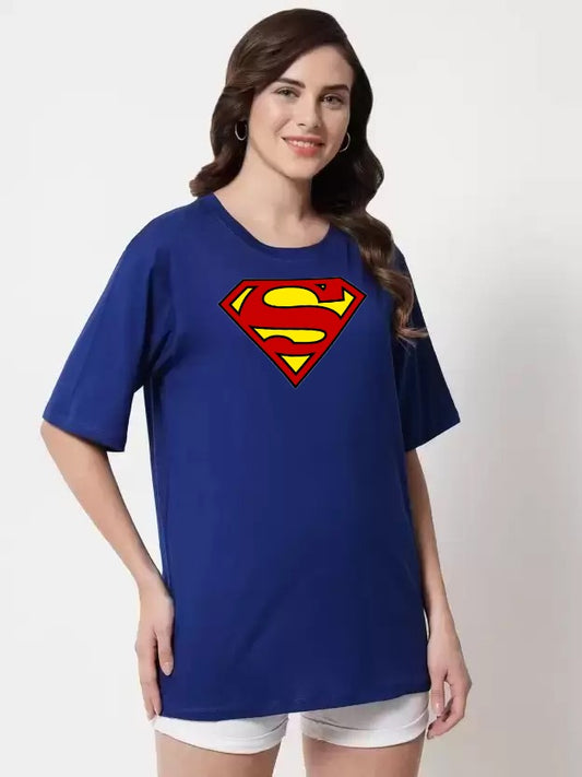 SUPERMAN PRINTED TEE SHIRT - NAVYBLUE