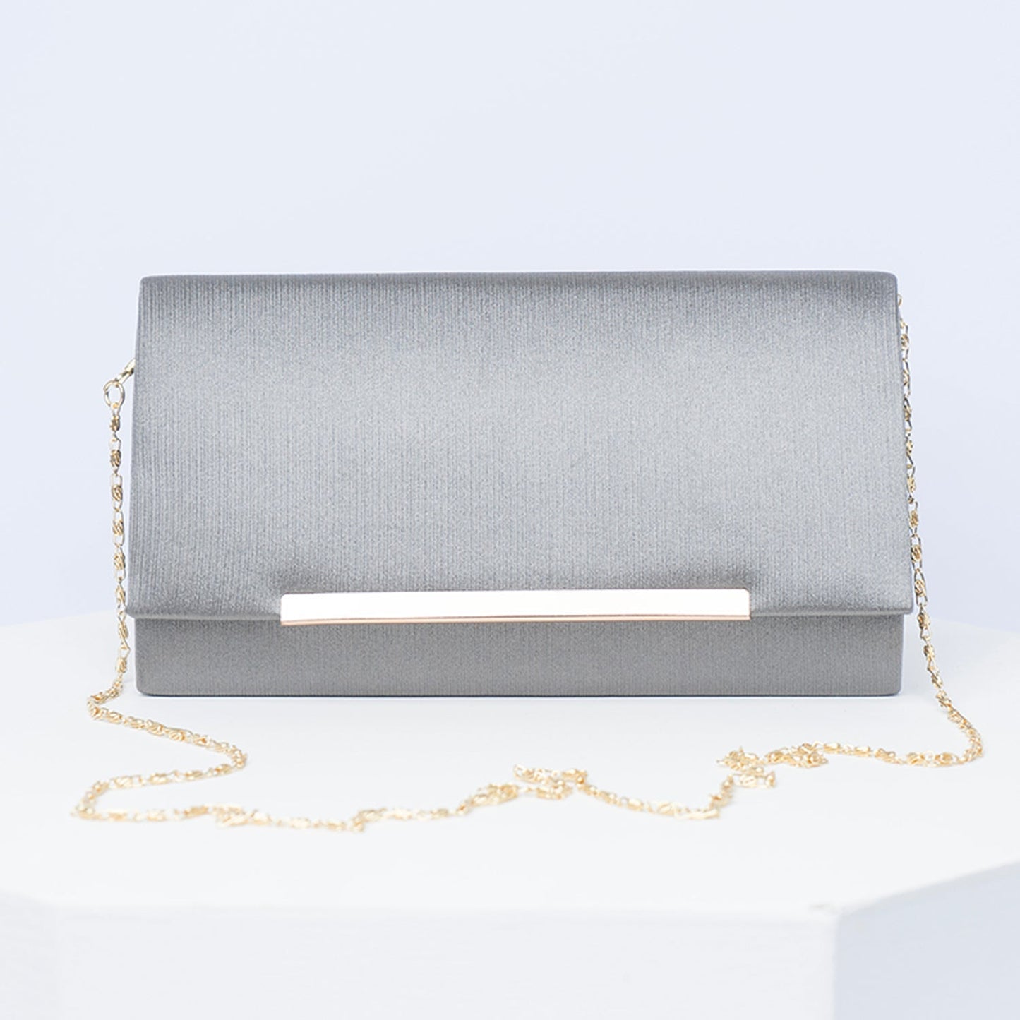 VYBE Envelope clutch- Silver Blue