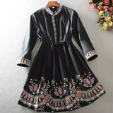 BLACK EMBROIDERY KURTI FOR WOMEN