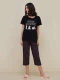 GOOD MORNING PRINTED PJ SUIT