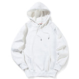 PLAIN KANGROO HOODIE - WHITE
